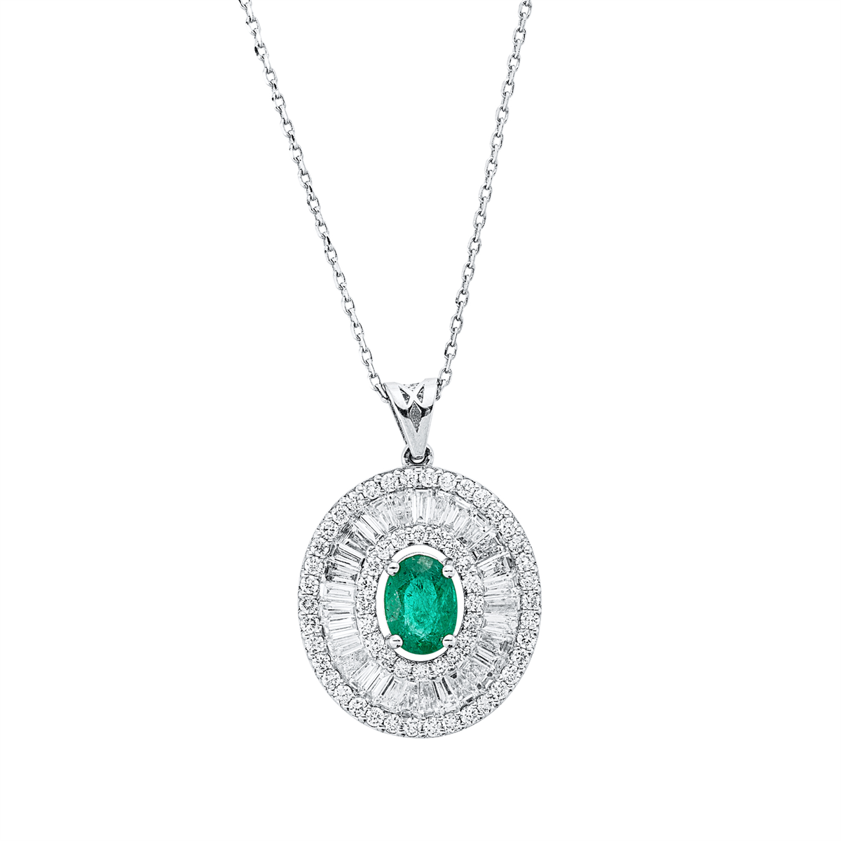 Collier 18 kt WG, mit Öse