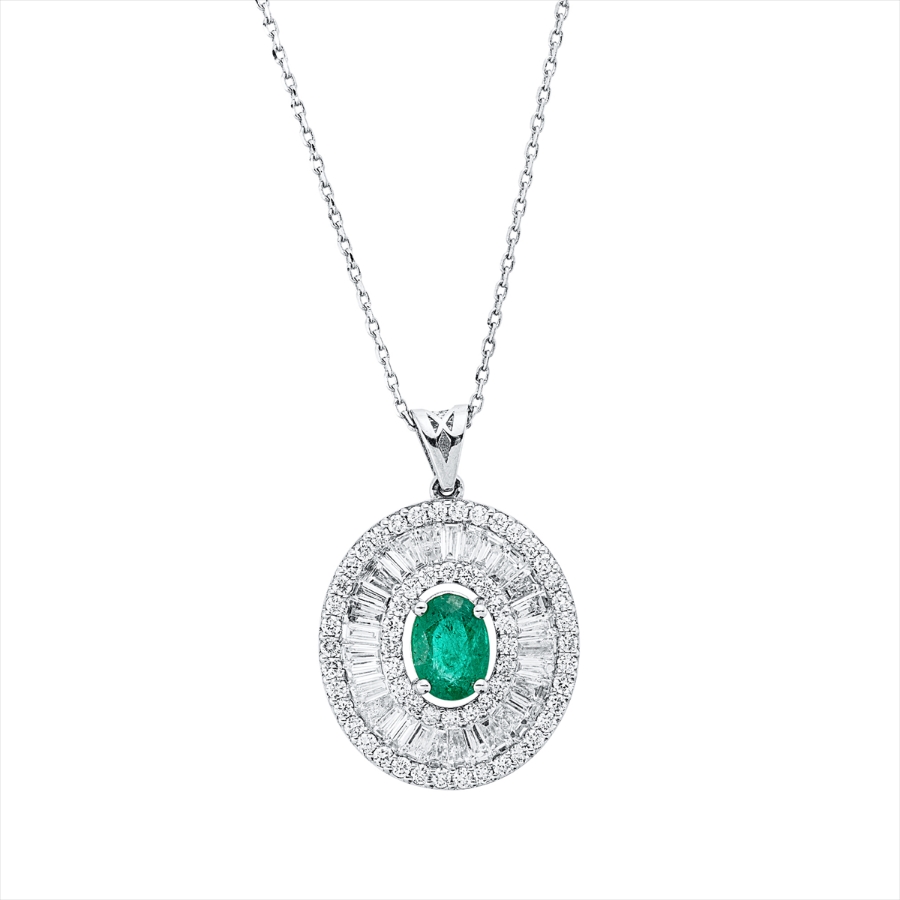 Collier 18 kt WG, mit Öse