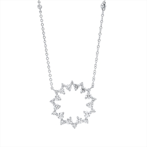 Collier 18 kt WG, mit ZÖ 40,6 cm