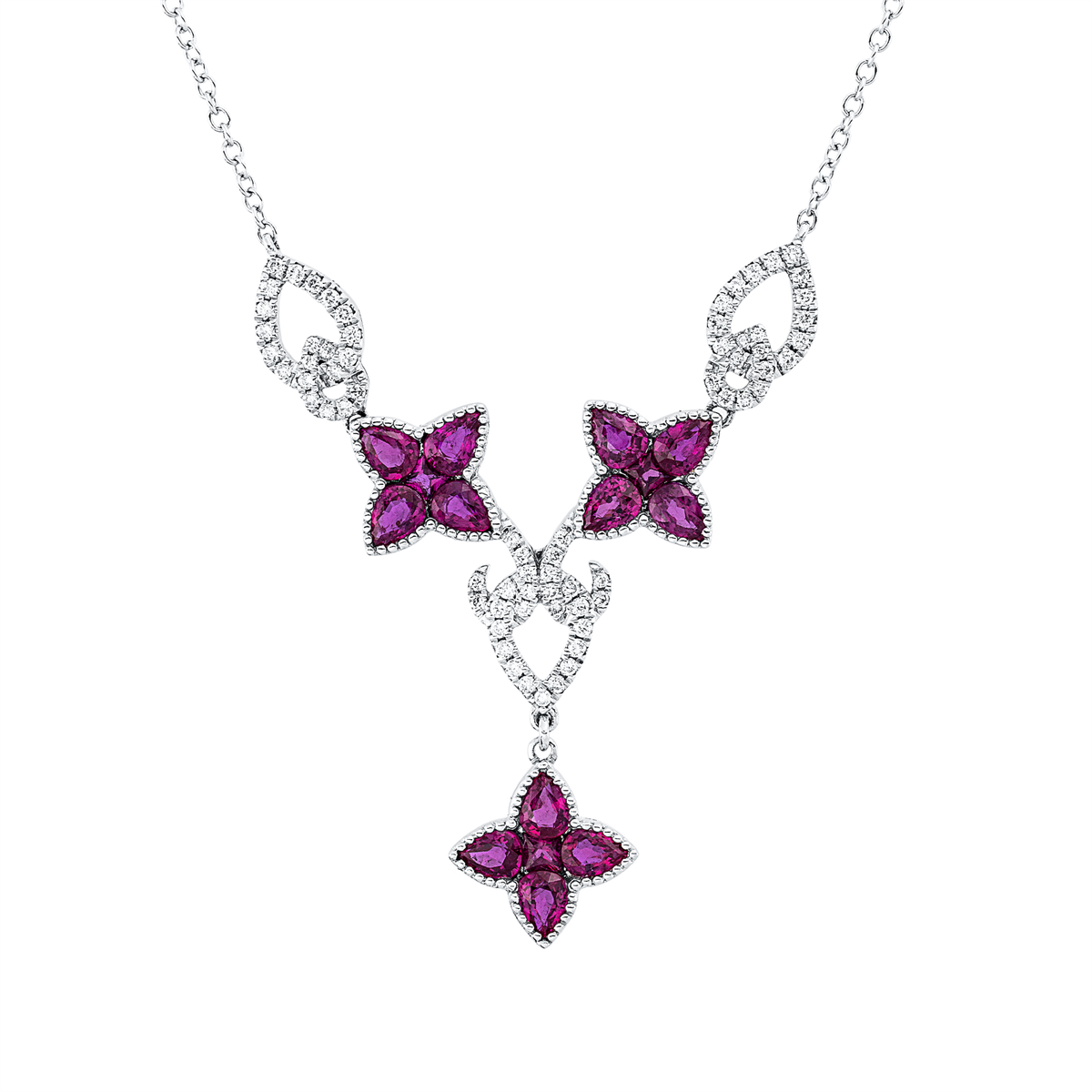 Collier 18 kt WG, mit ZÖ 40,6 cm