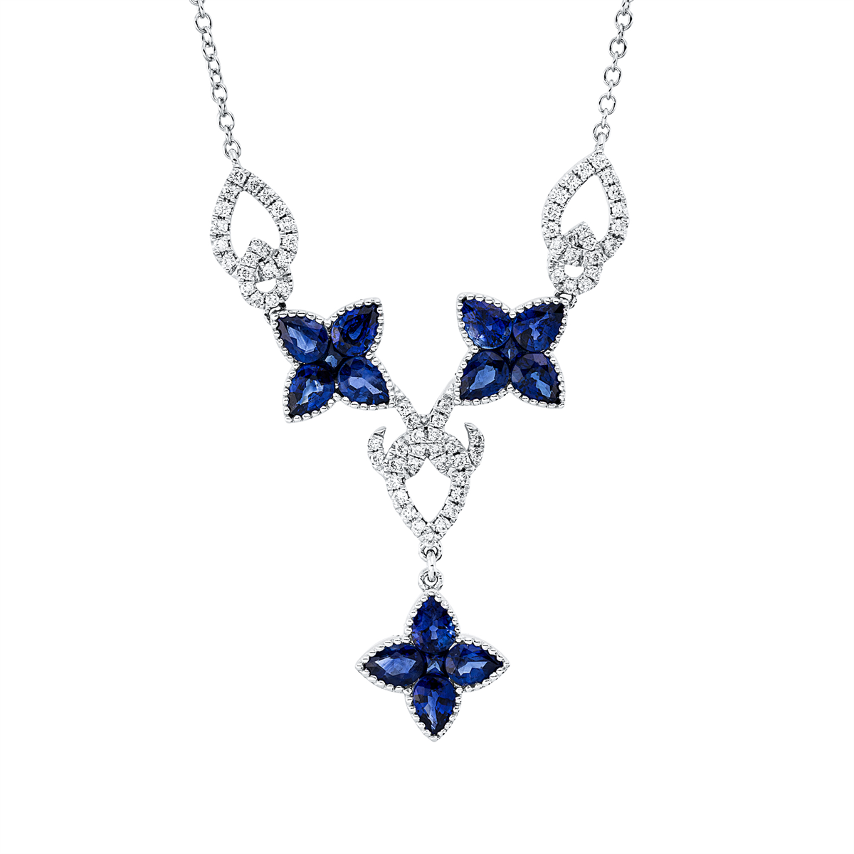 Collier 18 kt WG, mit ZÖ 40,6 cm