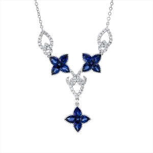 Collier 18 kt WG, mit ZÖ 40,6 cm