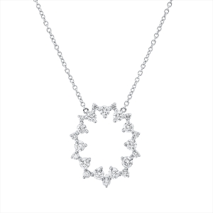 Collier 18 kt WG, mit ZÖ 40,6 cm
