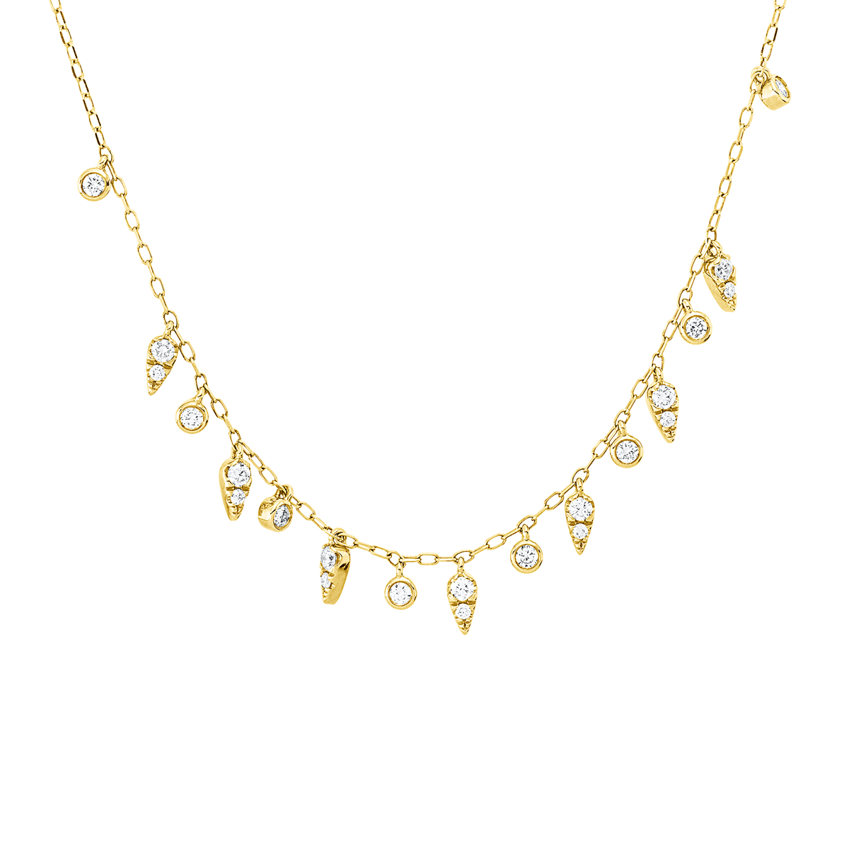 Collier 14 kt GG, mit ZÖ 40 cm + 43 cm