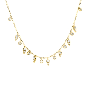 Collier 14 kt GG, mit ZÖ 40 cm + 43 cm