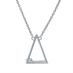 Collier 18 kt WG, mit ZÖ 40,6 cm
