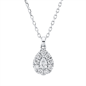 Collier 18 kt WG, mit ZÖ 40 cm