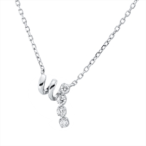 Collier 18 kt WG, mit ZÖ 40 cm
