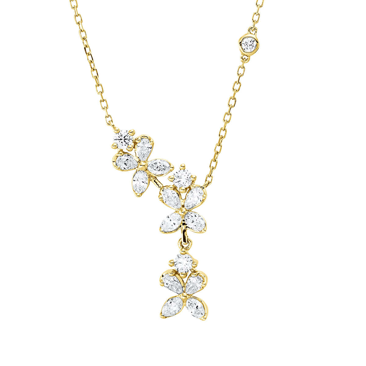 Collier 18 kt GG, mit ZÖ 40 cm