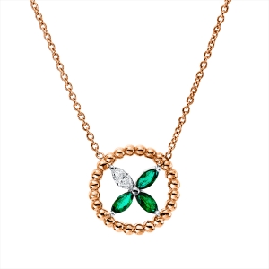 Collier 18 kt RG+WG