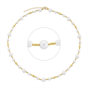 Collier  18kt Gelbgold mit ZÖ 42 cm mit 0,00ct Diamanten