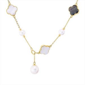Collier  18kt Gelbgold mit Farbstein