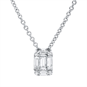 Collier 18 kt WG, mit ZÖ 40,6 cm