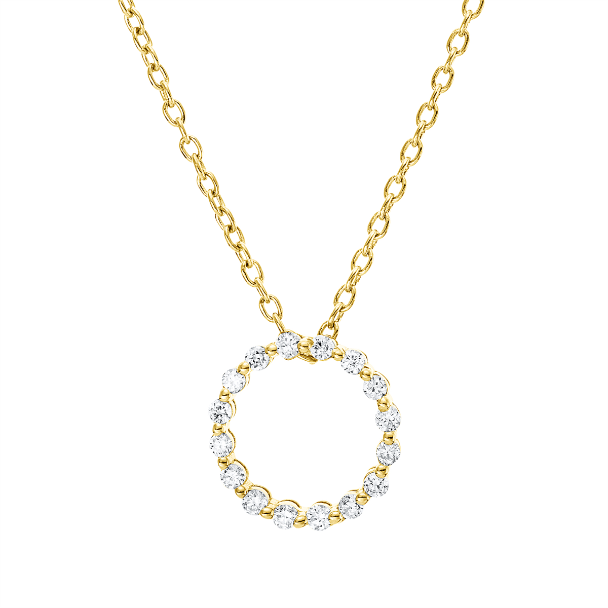 Collier 18 kt GG Kreis, mit ZÖ 40 cm