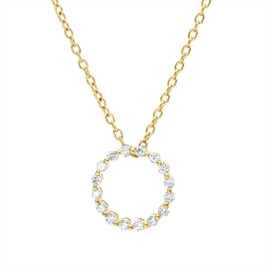 Collier 18 kt GG Kreis, mit ZÖ 40 cm