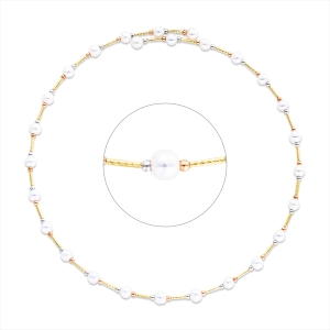 Collier  18kt Weißgold / Gelbgold / Rotgold Choker mit 0,00ct Diamanten