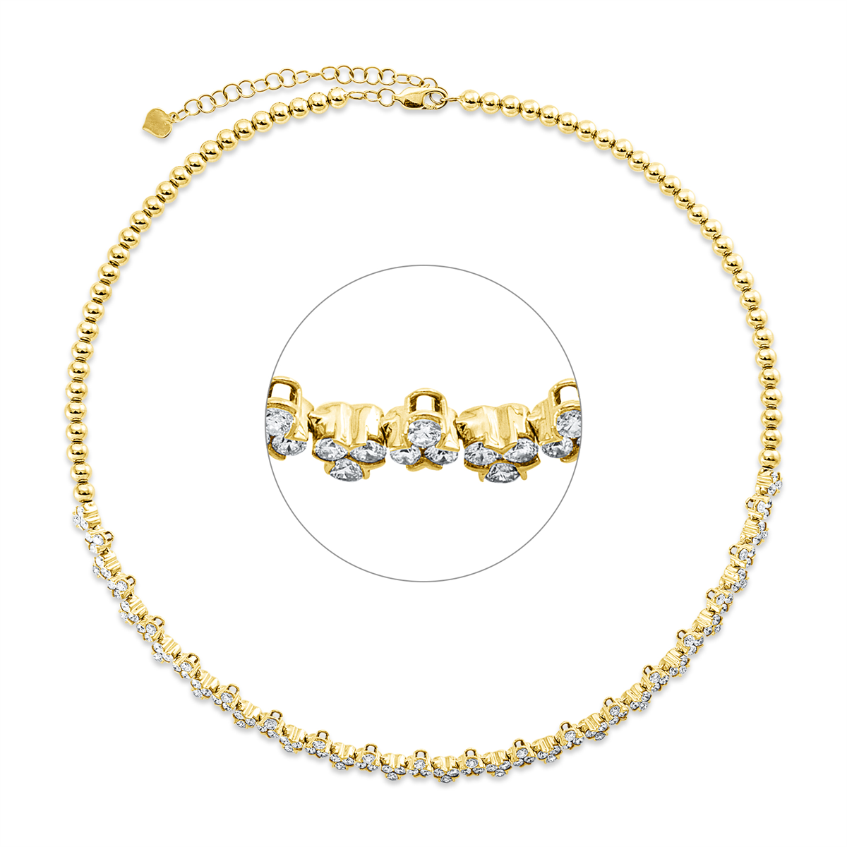 Collier 18 kt GG, mit ZÖ 34,5 cm