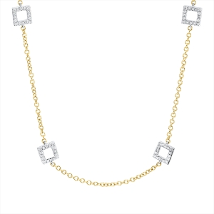 Collier 18 kt GG+WG, mit ZÖ 40 cm + 43 cm