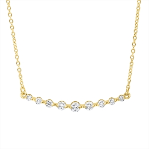 Collier 18 kt GG, Fassung rhodiniert