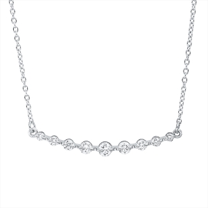 Collier 18 kt GG, Fassung rhodiniert