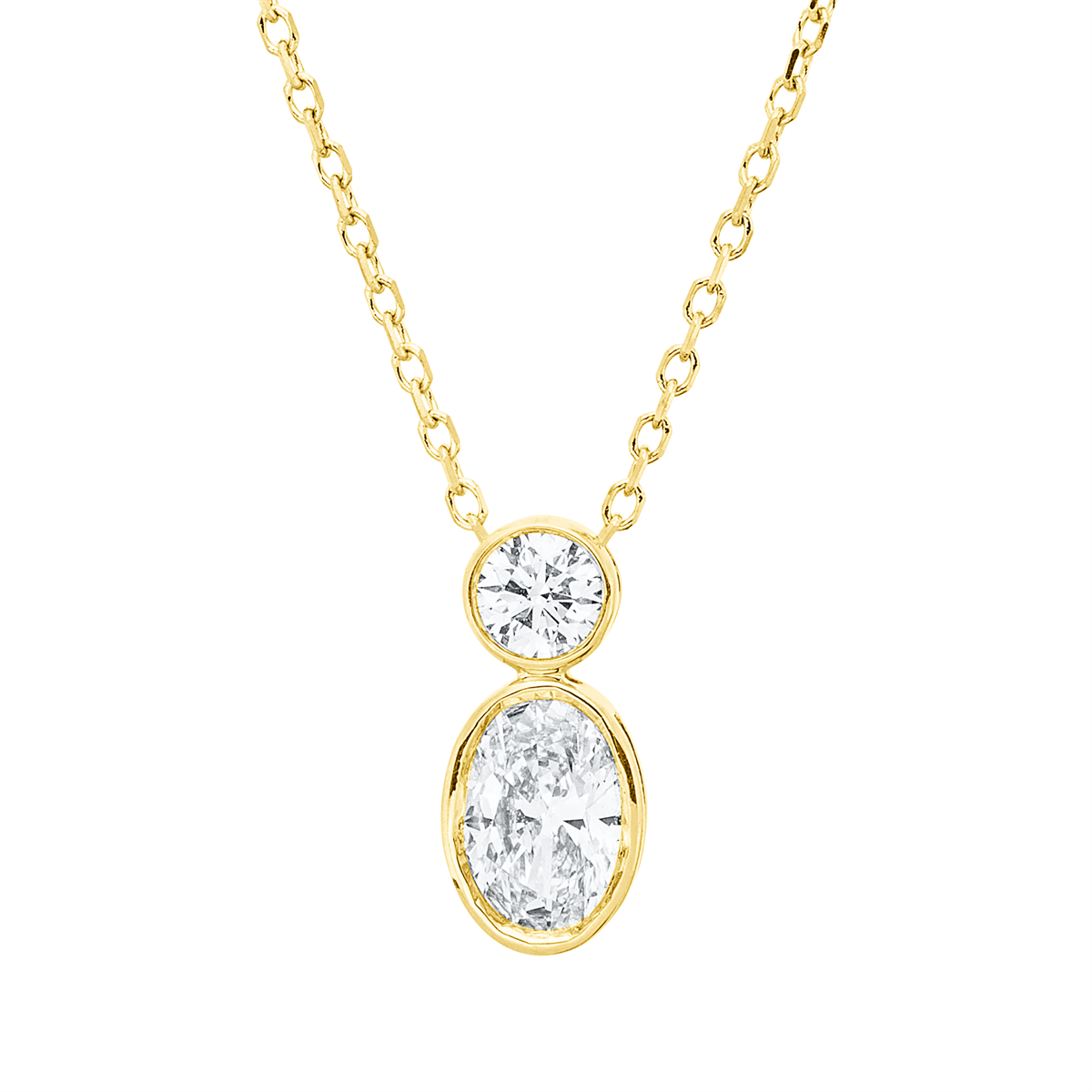 Collier Zarge 18 kt GG, mit ZÖ 40 cm + 42 cm