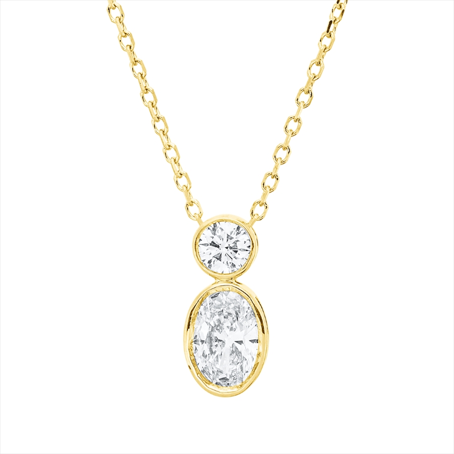 Collier Zarge 18 kt GG, mit ZÖ 40 cm + 42 cm