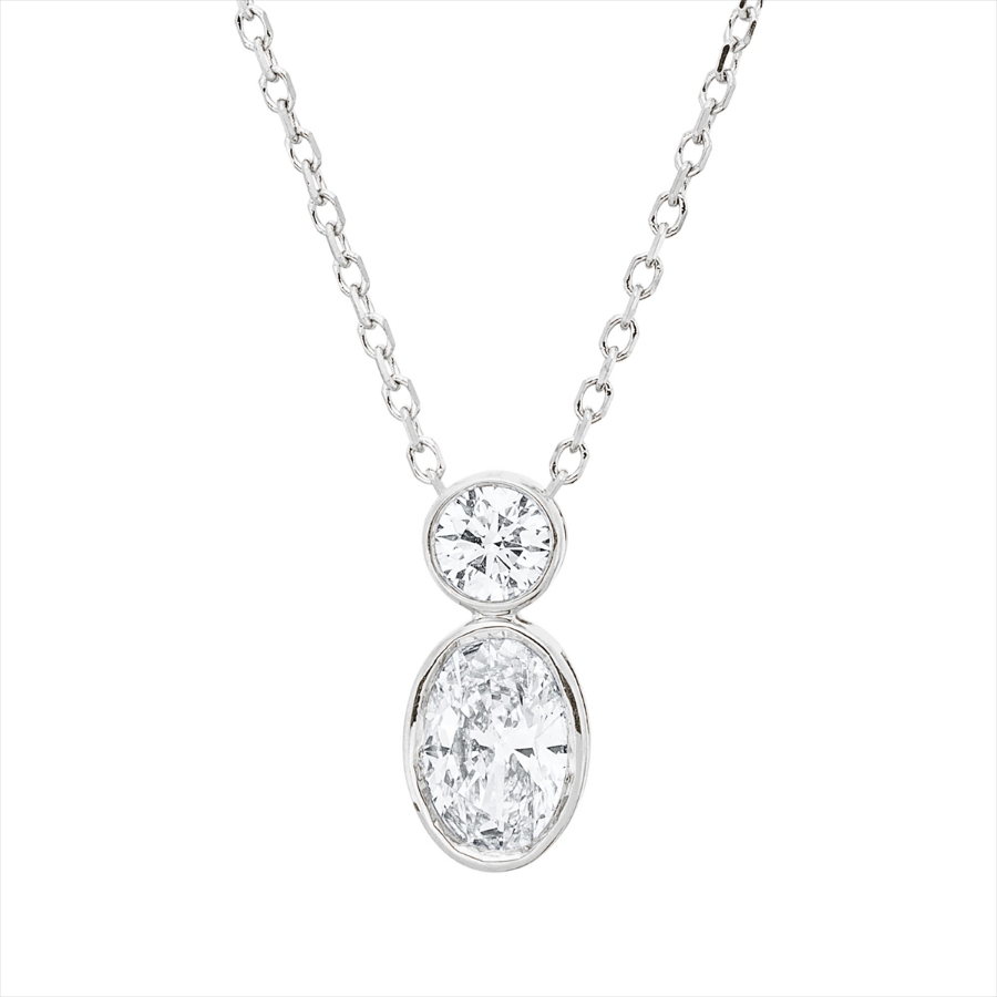 Collier Zarge 18 kt GG, mit ZÖ 40 cm + 42 cm