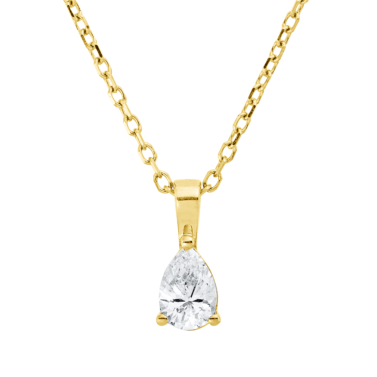 Solitaire Collier 3er-Krappe 18kt Gelbgold mit ZÖ 40 cm + 42 cm mit 0,20ct Diamanten