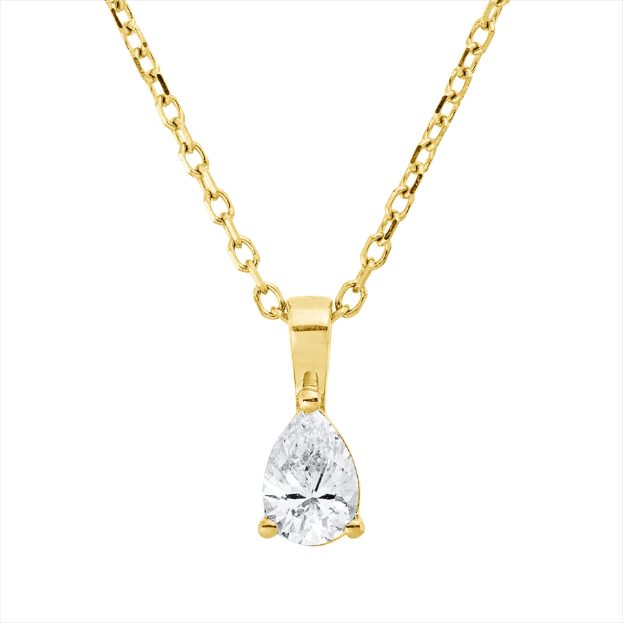 Solitaire Collier 3er-Krappe 18kt Gelbgold mit ZÖ 40 cm + 42 cm mit 0,20ct Diamanten