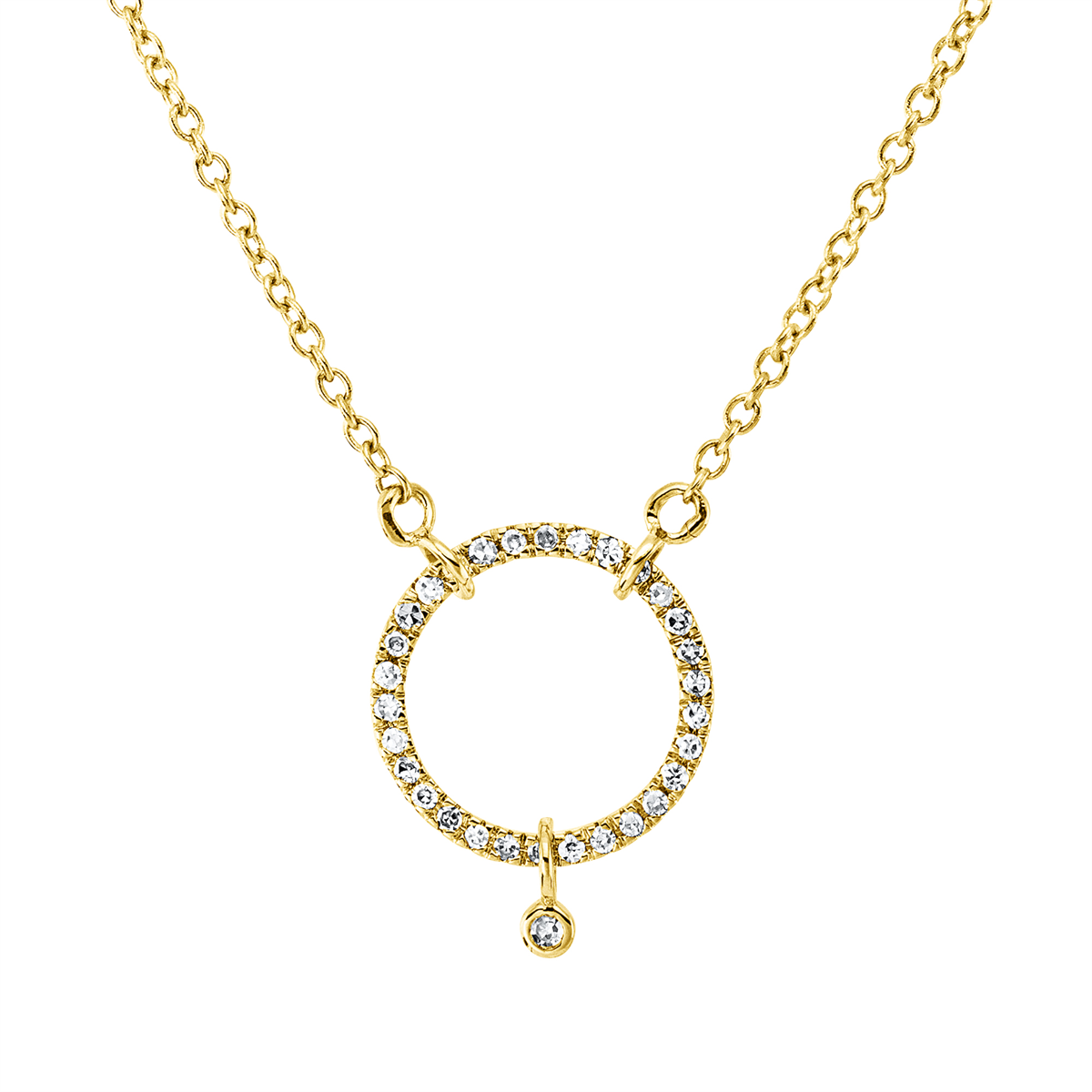 Collier 18 kt GG Kreuz, mit ZÖ 40 cm, 42,5cm
