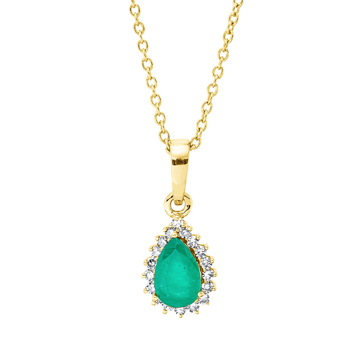Collier 3er-Krappe 18 kt GG Tropfen, mit ZÖ 40 cm, 42,5cm