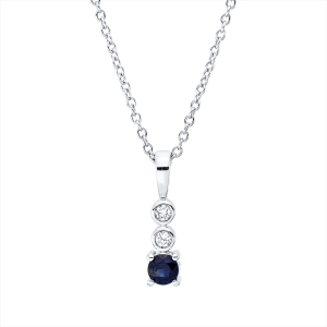 Collier 4er-Krappe 18 kt WG, mit ZÖ 40 cm, 42,5cm