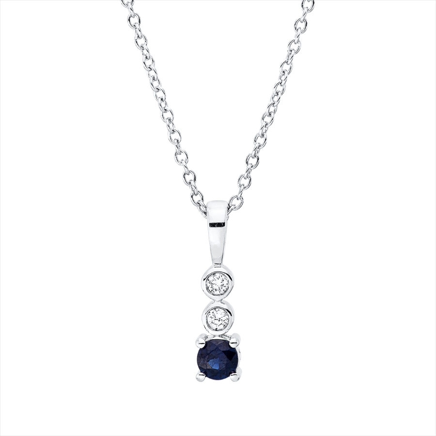 Collier 4er-Krappe 18 kt WG, mit ZÖ 40 cm, 42,5cm