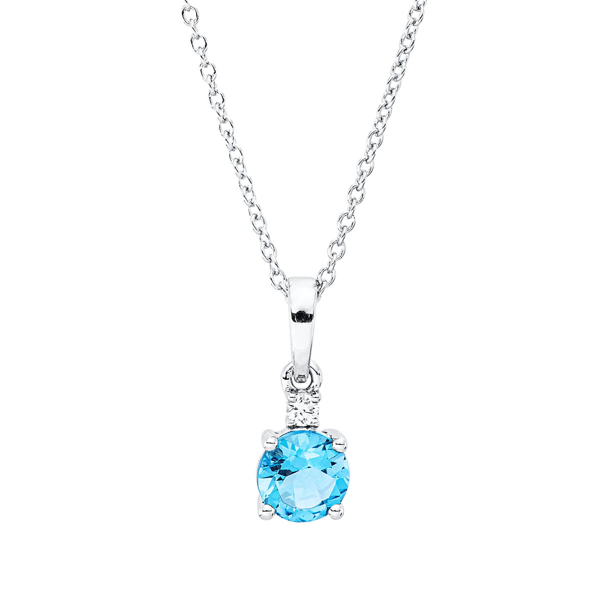 Collier 4er-Krappe 18 kt WG, mit ZÖ 40 cm, 42,5cm