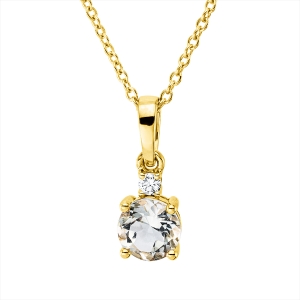 Collier 4er-Krappe 18 kt GG, mit ZÖ 40 cm, 42,5cm