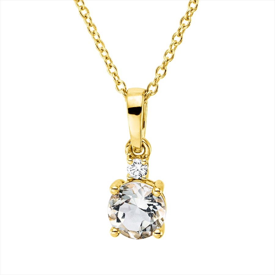 Collier 4er-Krappe 18 kt GG, mit ZÖ 40 cm, 42,5cm