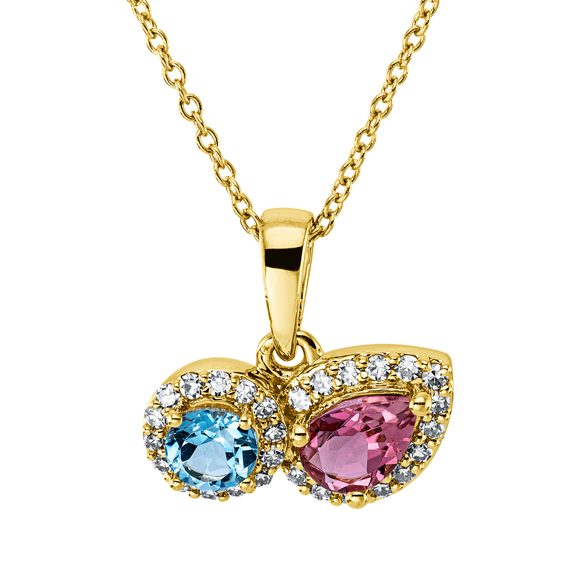 Collier 18 kt GG, mit ZÖ 40 cm, 42,5cm