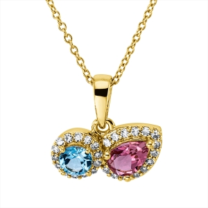 Collier 18 kt GG, mit ZÖ 40 cm, 42,5cm
