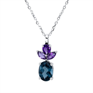 Collier 18 kt WG, mit ZÖ 43 cm
