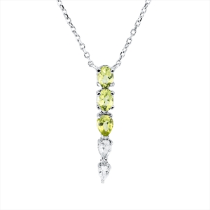 Collier 18 kt WG, mit ZÖ 43 cm