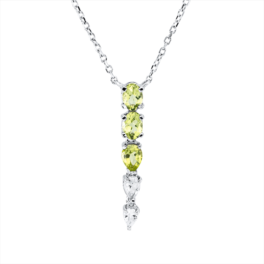 Collier 18 kt WG, mit ZÖ 43 cm
