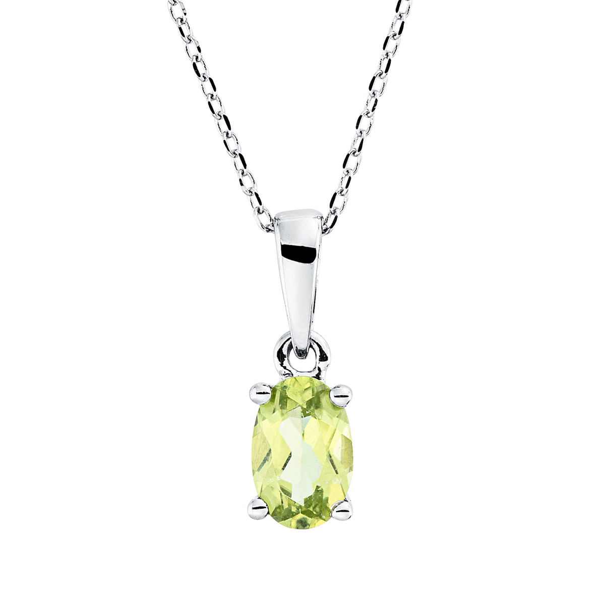 Collier 4er-Krappe 18 kt WG, mit ZÖ 43 cm