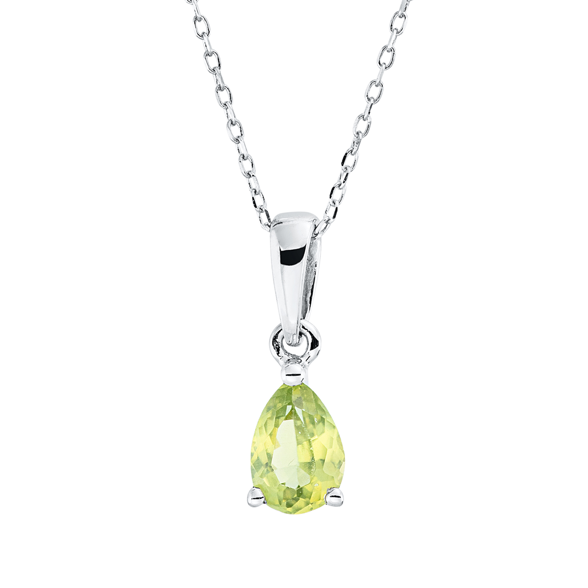 Collier 18 kt WG, mit ZÖ 43 cm