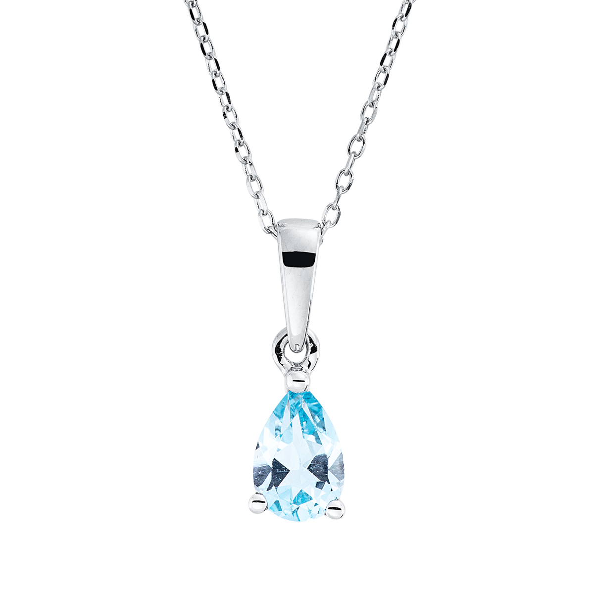 Collier 18 kt WG, mit ZÖ 43 cm