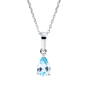 Collier 18 kt WG, mit ZÖ 43 cm