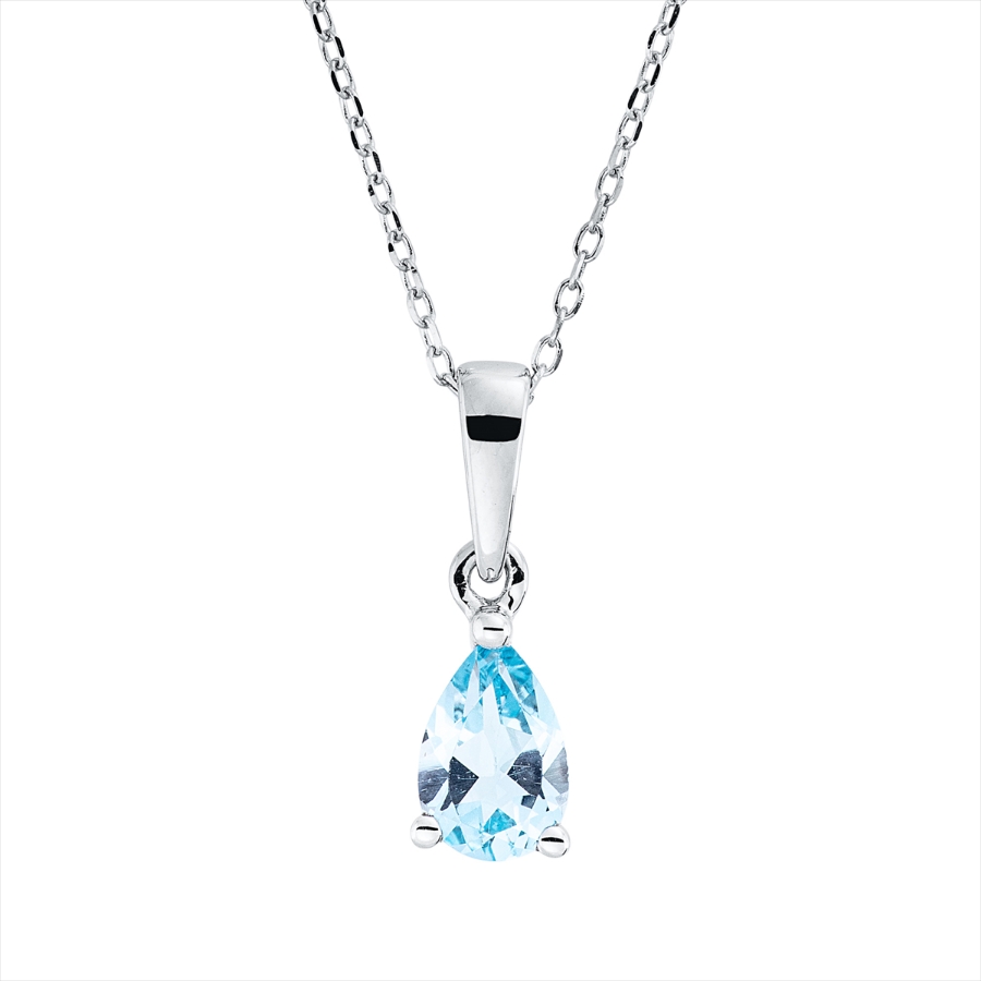 Collier 18 kt WG, mit ZÖ 43 cm