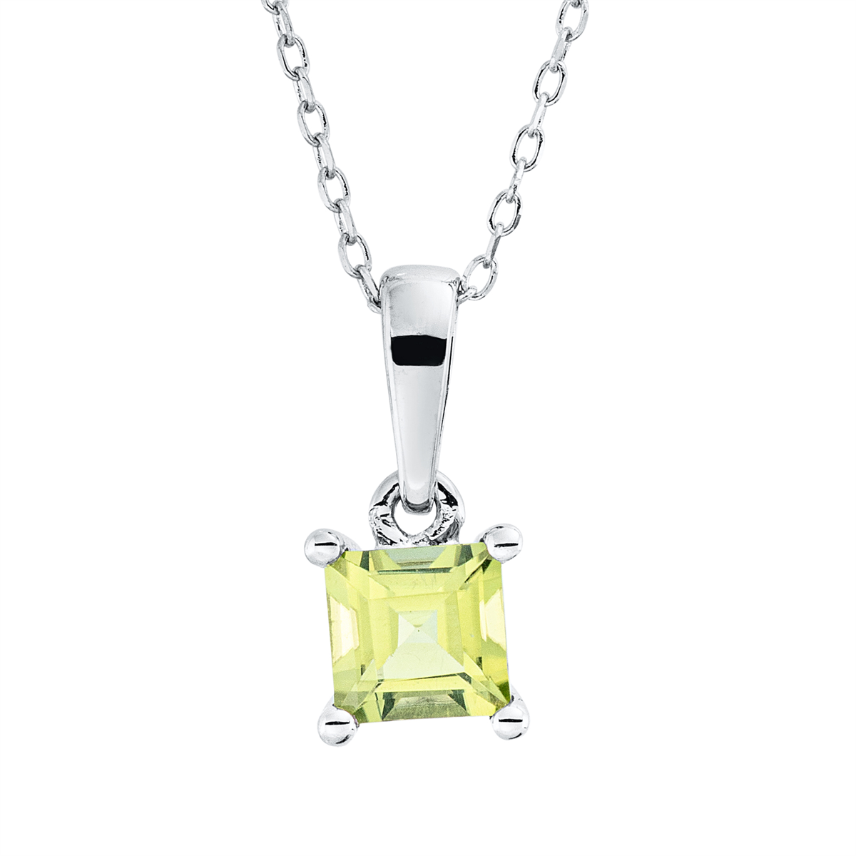 Collier 4er-Krappe 18 kt WG, mit ZÖ 43 cm
