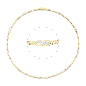 Collier 18 kt GG+WG