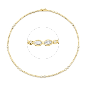 Collier 18 kt GG+WG