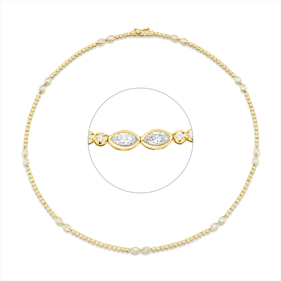 Collier 18 kt GG+WG